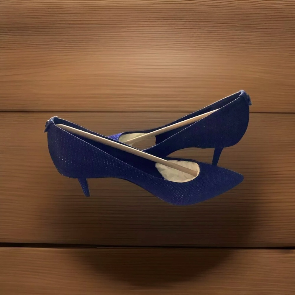 MICHAEL KORS Flex Kitten Pumps Admiral Blue Size 7M